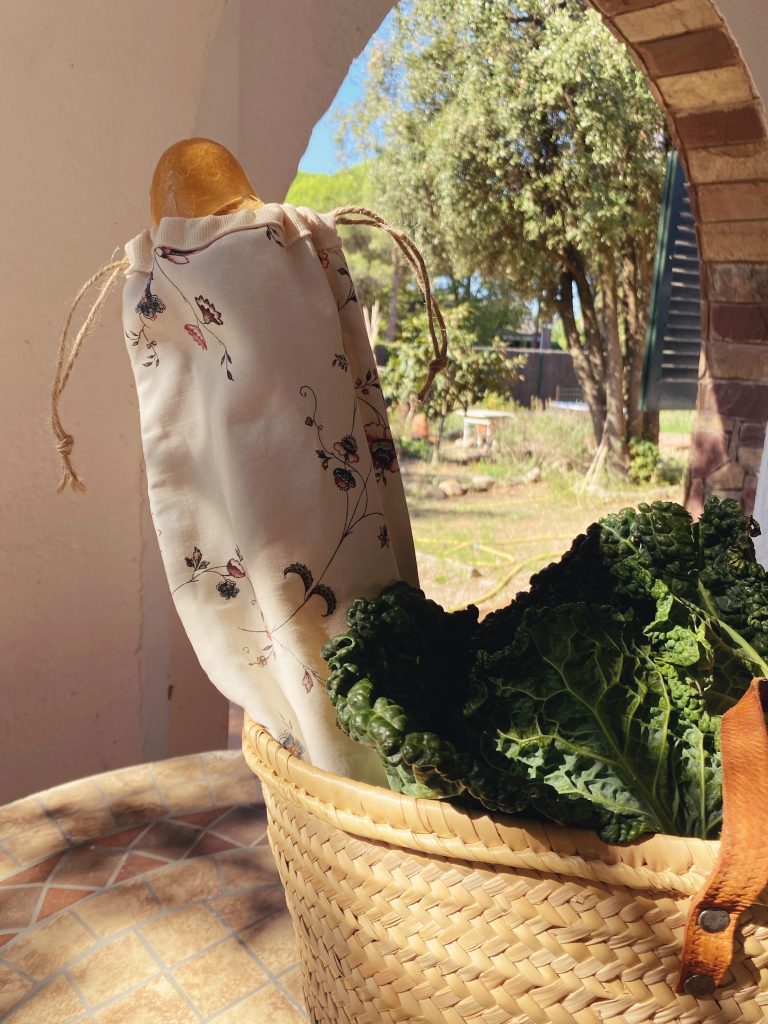 Bolsa Para El Pan De Tela Reutilizada Usar Y Reusar