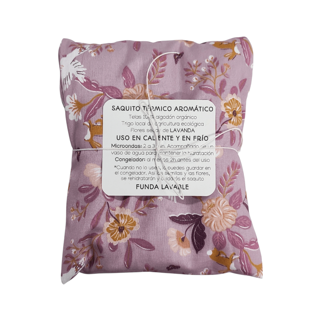 Saquito térmico de trigo ecológico y flores aromáticas - Imagen 3