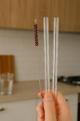 Cepillo limpiador para pajitas reutilizables – Fibra vegetal sin plástico - Imagen 2