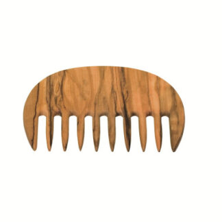 Peine de Madera de Olivo –Ideal para Cabello Rizado